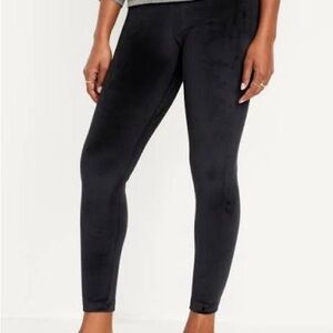Black Velvet Leggings